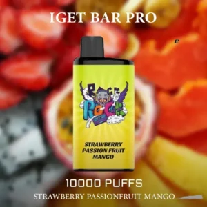 strawberry passion fruit mango iget bar pro 10000 puffs