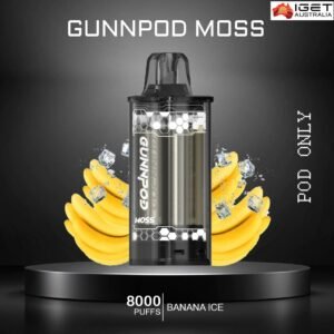 gunnpod moss – banana ice – 8000 puffs – pod only