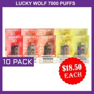 lucky wolf 7000 puffs – 10 pack