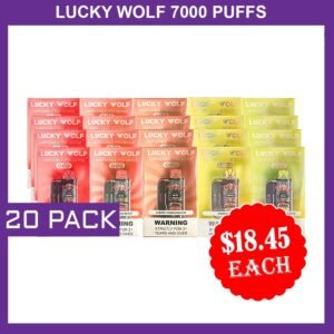 lucky wolf 7000 puffs – 20 pack