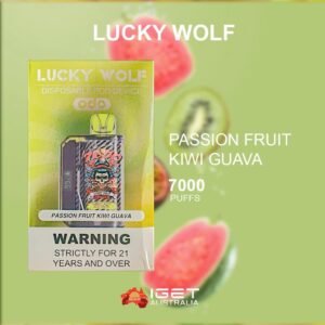 lucky wolf passion fruit kiwi guava – 7000 puffs