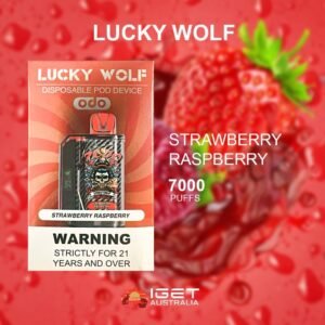 lucky wolf strawberry raspberry – 7000 puffs