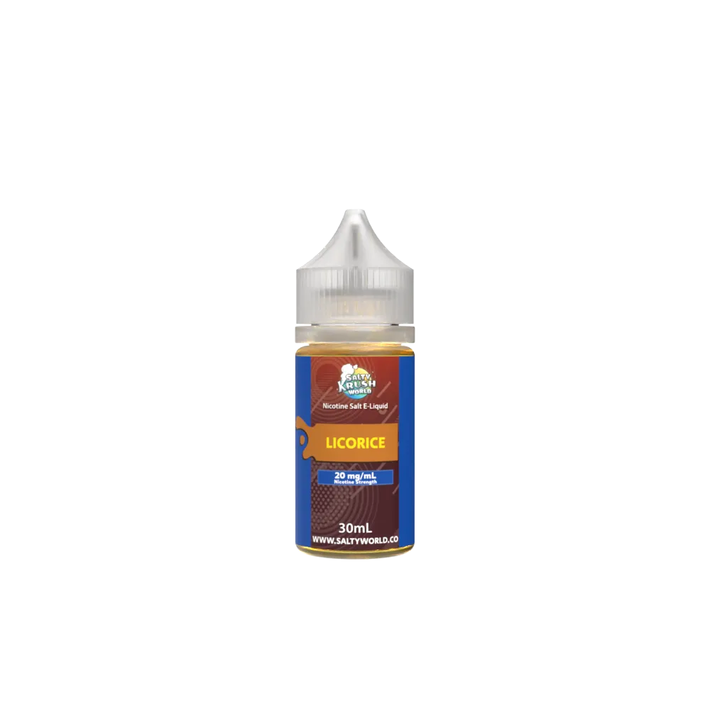 Previously known as Salty Krush World Cold Beer Nicotine Salt E-liquid Enjoy a pint of the best refined beer wherever you are with Cold Beer. Expertly crafted for maximum taste while satisfying those cravings without the hangovers. Flavor Profile licorice nicotine salt e liquid